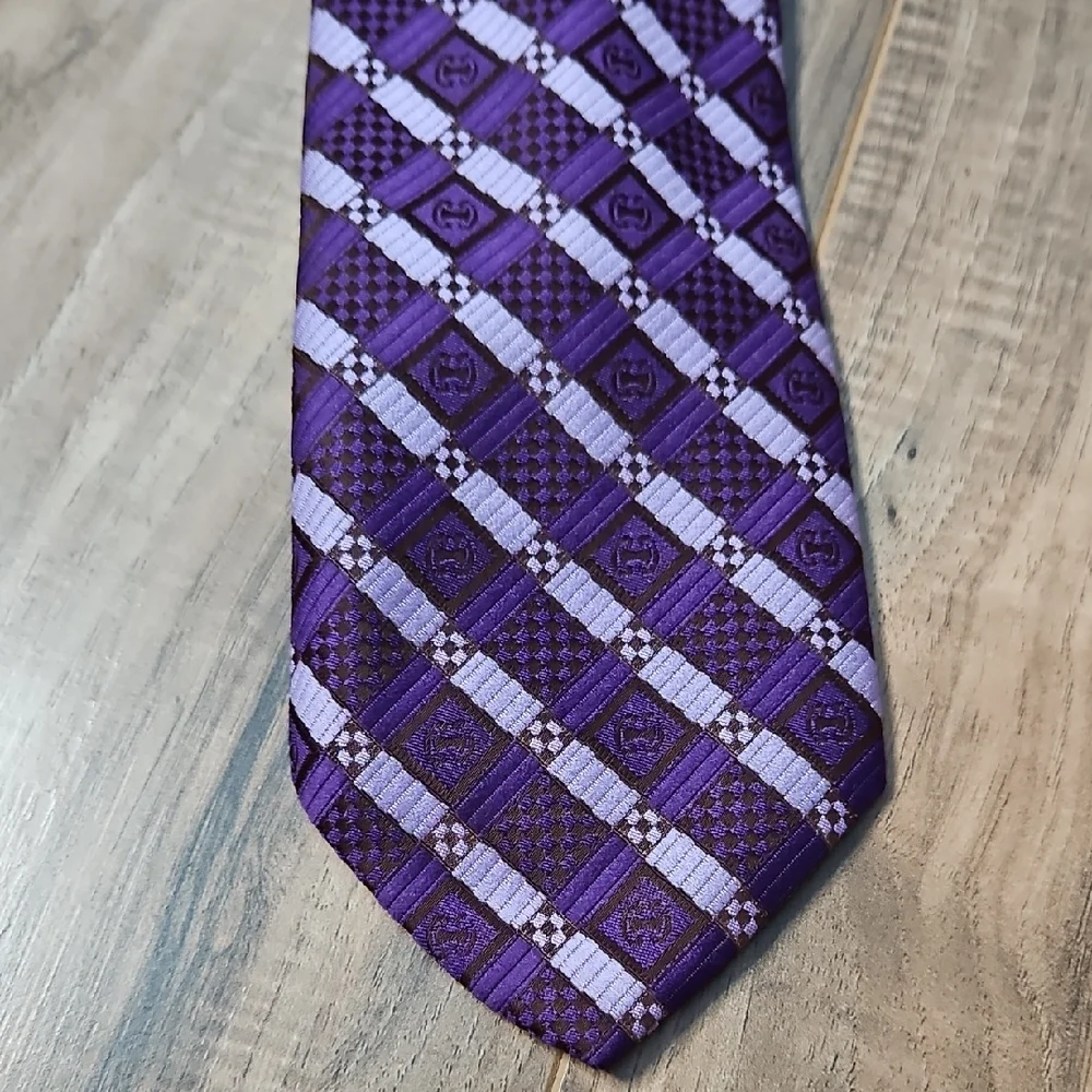 Signorcelli d'Italia Vintage Retro Purple Patterned Men's Tie